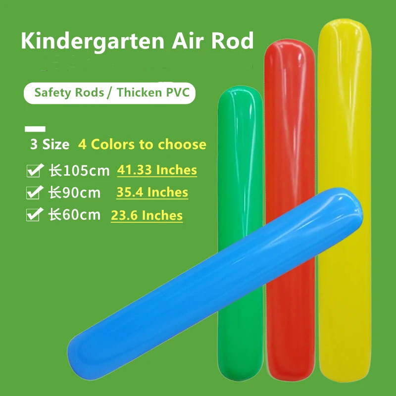 Large Air Rod Colorful Cheer Stick 105/90/60cm Inflatable Toys School Team Games Safety Party Kids Outdoor Sensory