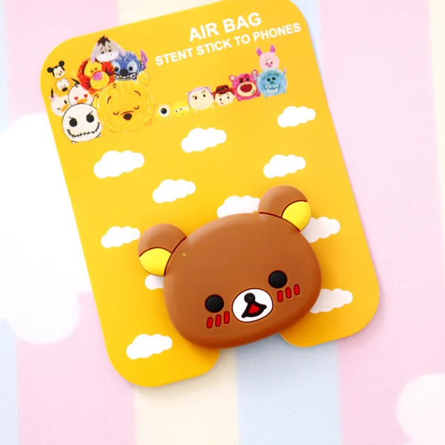 happy bear Универсальный Гибкий Кронштейн для мобильного телефона с мультипликационной воздушной сумкой, подставка для телефона, автомобильный держатель для телефона - Цвет: happy bear