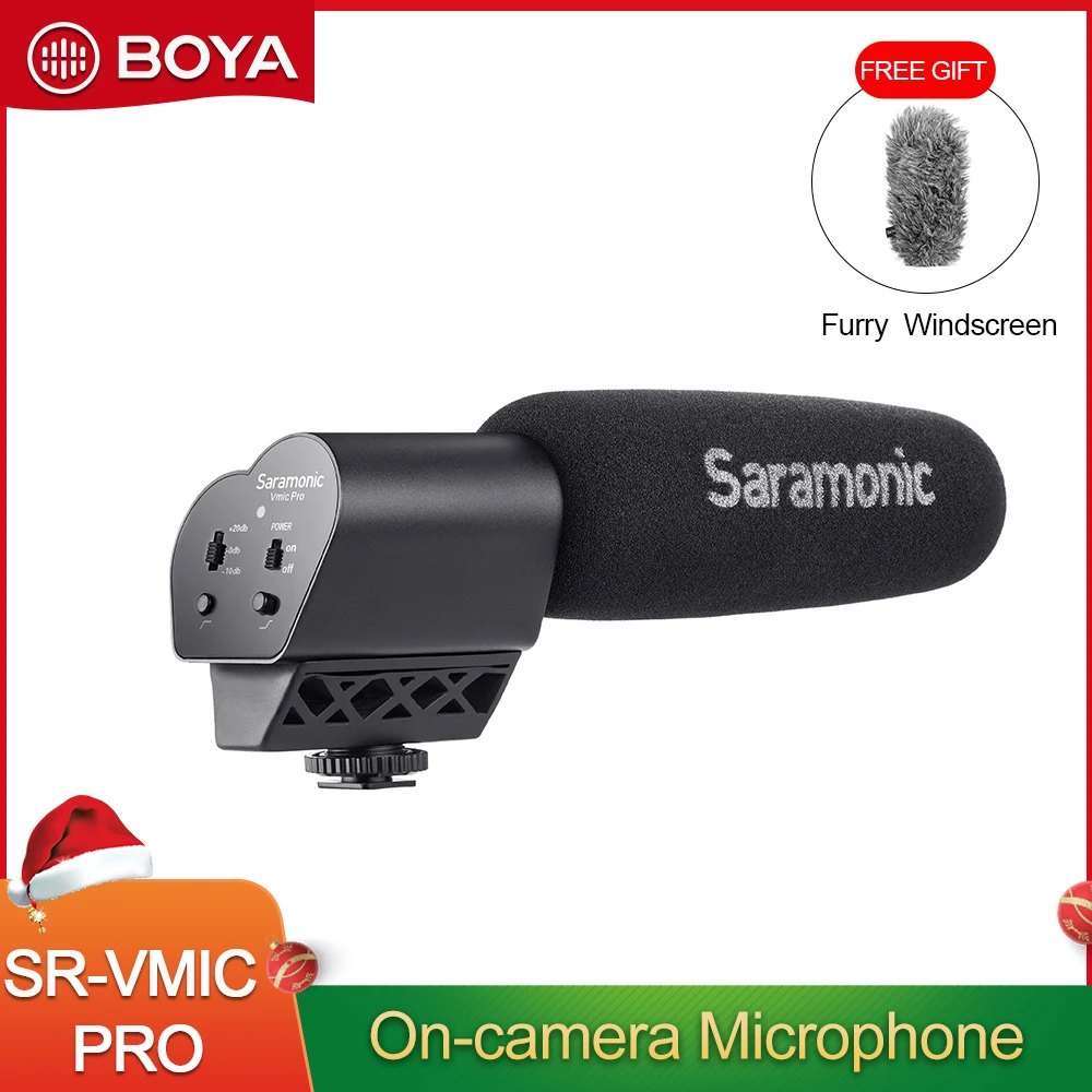 Конденсаторный видеомикрофон Saramonic VMIC Pro с прорезиненным ударным креплением