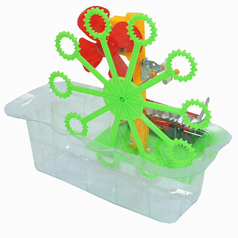 DIY машина для создания пузырей Паровая обучающая игрушка сборочная машина для вспенивания машина для мальчиков и девочек пузырьковая машина для выдувания воды игрушки для детей научный эксперимент
