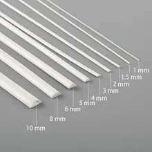 

ABS semi-round bar rod flat bar building model consumables DIY technology small production materials1/1.5/2/3/4/5/6/8/10x500mm
