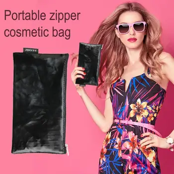 

Multifunctional Portable Zipper Make Up Bags PU Leather Cosmetic Bag Makeup Brush Storage Bags Travel Organizer