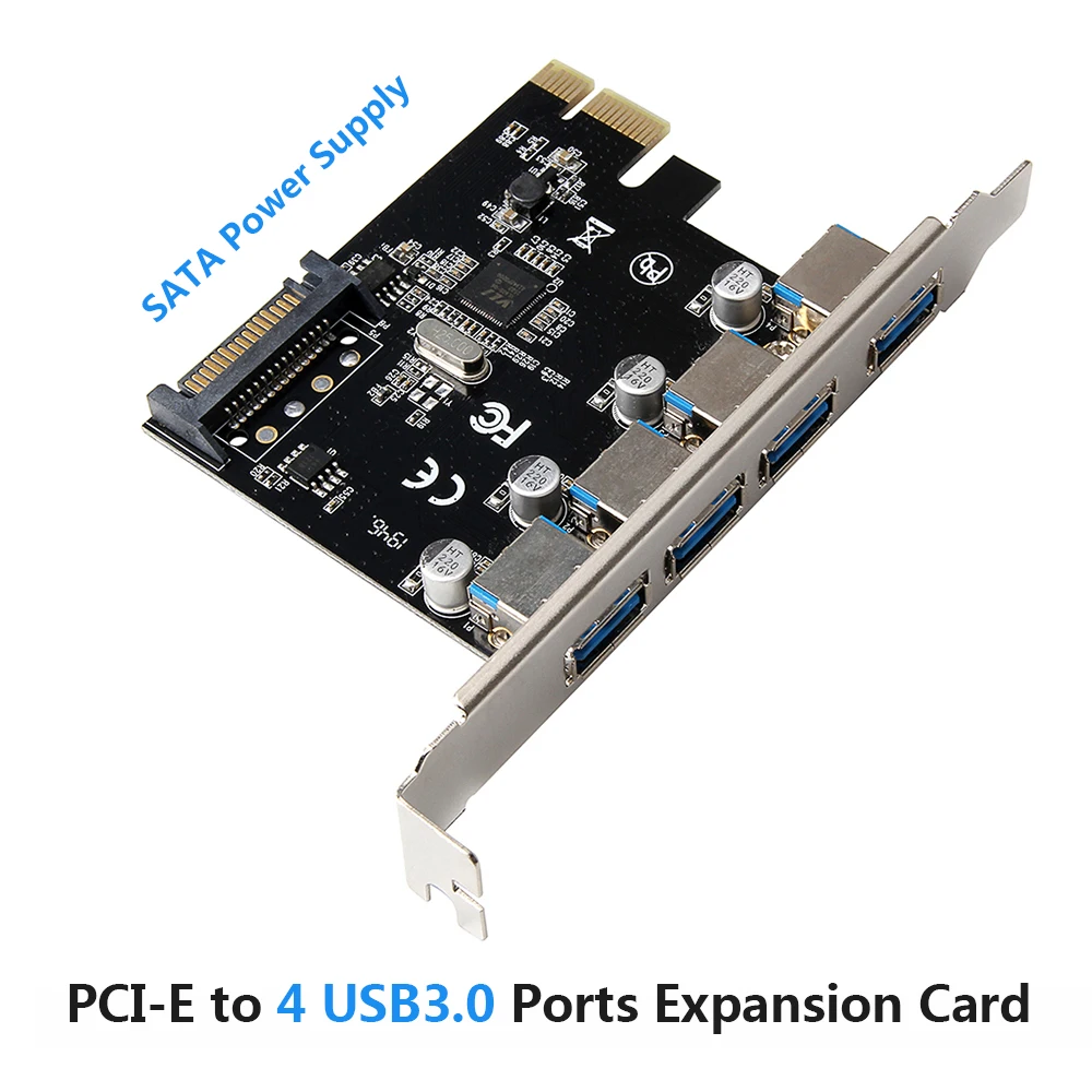Компьютерная шина PCI E 4 USB3.0 Порты карты расширения Express карта адаптера с жесткими