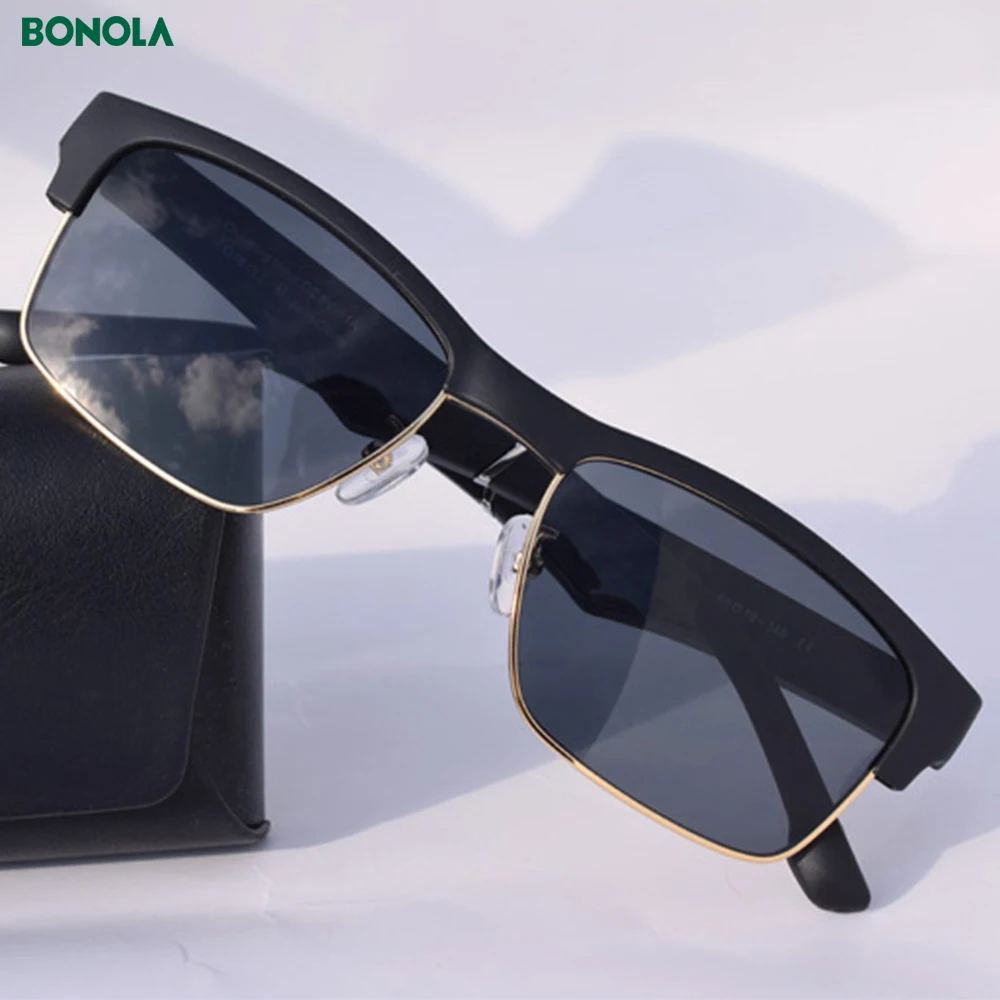 Bonola Bluetooth BT5.0 Headset Smart Glasses Anti-blue light Sports Wireless Headphones Built-in Speaker Fashion Waterproof