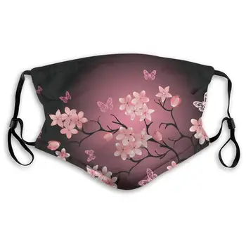 

Fillter Cloth for Women Peach Blossom Washable Cold Cloth Replaceable Ear Loops for Woodworking Double Protection