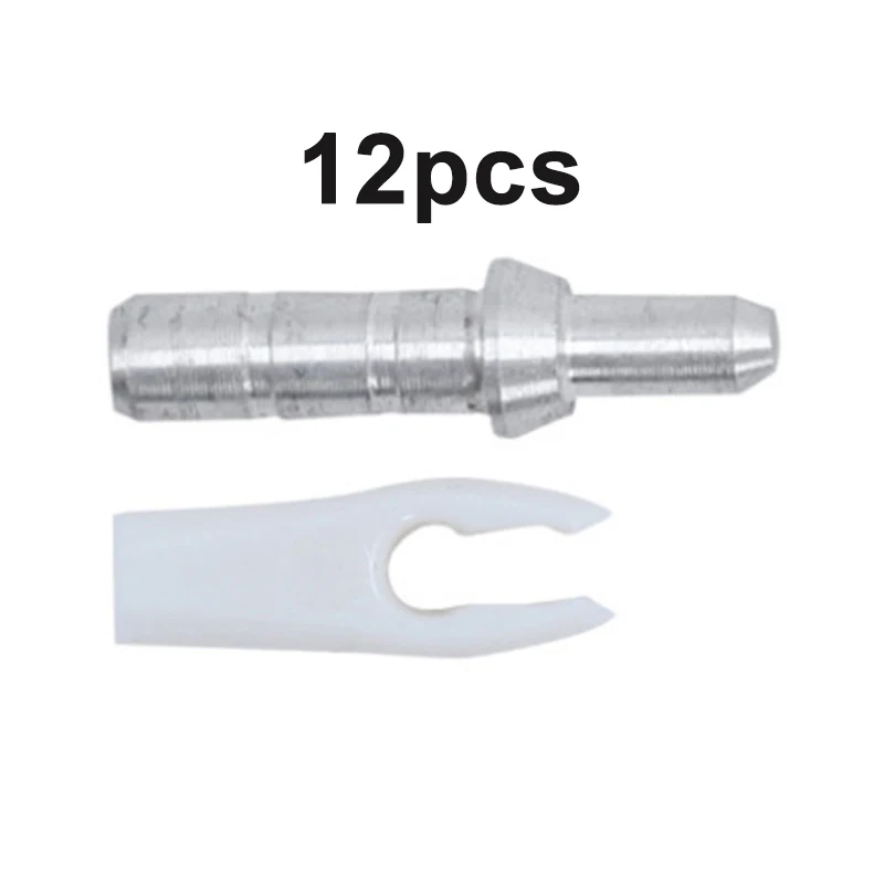 

Outdoor Archery Arrow Aluminum Nock Pin Plastic Tail Set ID4.2mm DIY Shaft 12 * Archery Aluminum Pins + 12 * Plastic Nocks