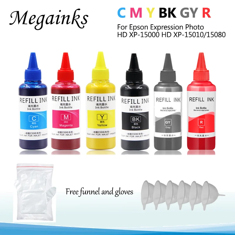 Tinta Vermelha de Sublimação gy para Impressora Epson Foto de Expressão hd Xp15000 Xp-15010 15080 Garrafas 100ml