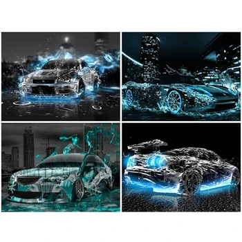 

5D DIY Diamond Embroidery Car Full Square Landscape Diamond Painting Full Square Mosaic Picture Of Rhinestone Home Decor