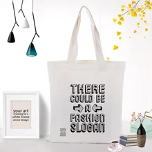 Текстовый Тип холщовая вместительная сумка для покупок сумка с пользовательским принтом логотип сумка текст DIY ежедневное использование экологическая многоразовая утилизация