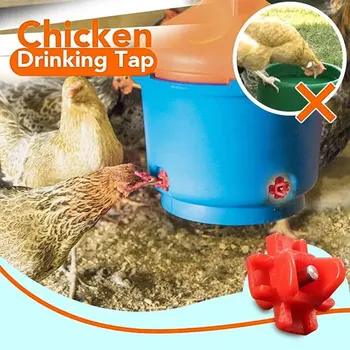 

10pc Nipples Drinker Waterer Horizontal Side Mount Clean Automatic Poultry Chicken Quail Feeder Water System Feeding