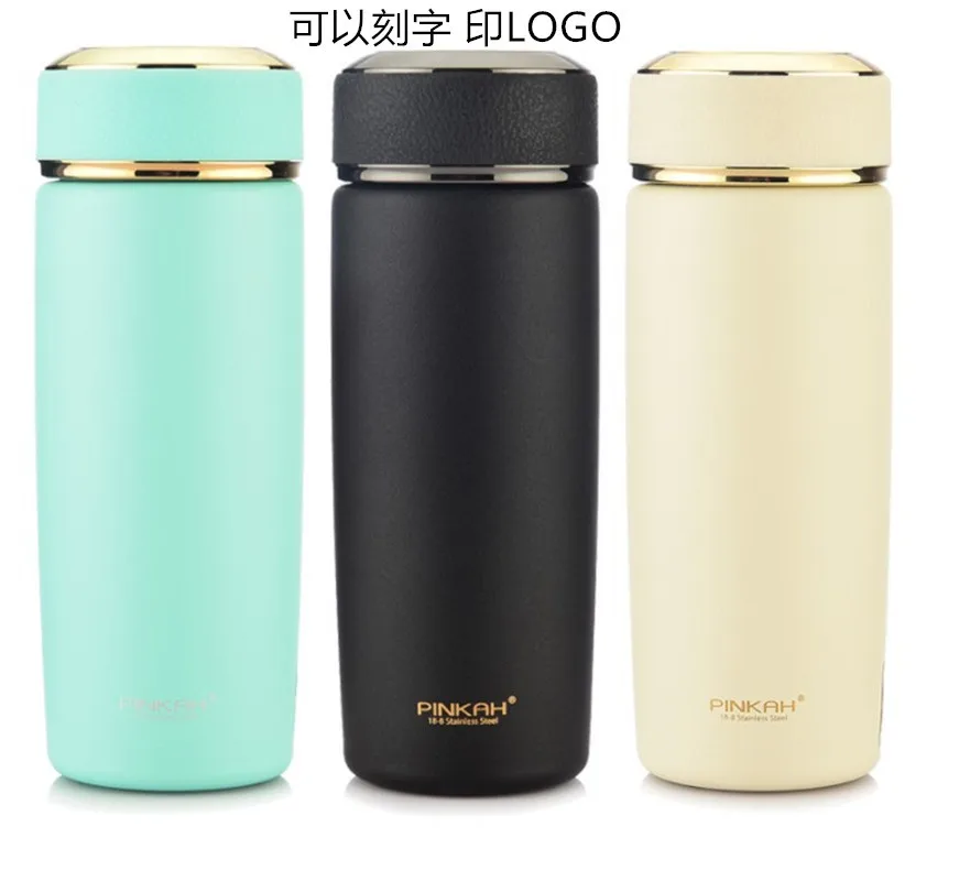 

PINKAH Insulated Cup Men's Women's Large-Volume Students Simple Portable 304 Stainless Steel Office Tea Cup Water Cup