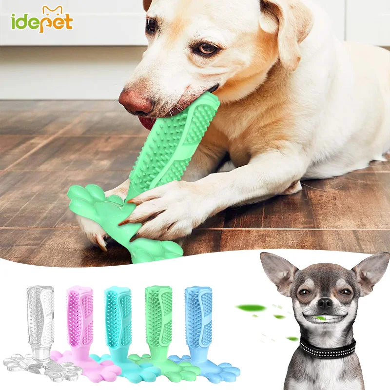 

Pet Dog Toothbrush Chew Toy Brush Stick Soft Rubber Teeth Cleaning Massage Tools for Small Medium Large dogs Pet Toothbrushes 30