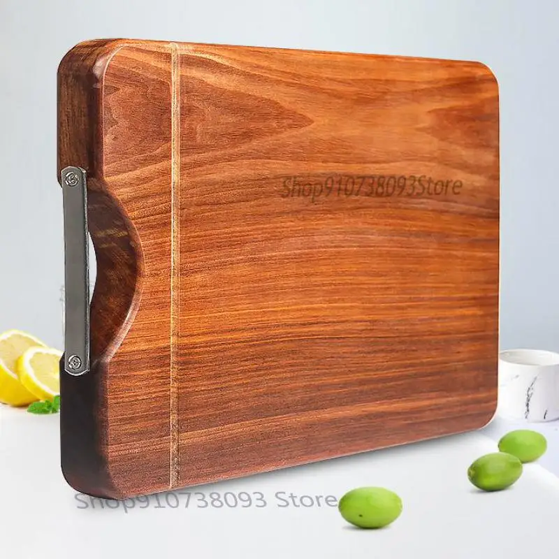 Iron Wood Chopping Board Slotted Square Cutting Solid Wood Clam 