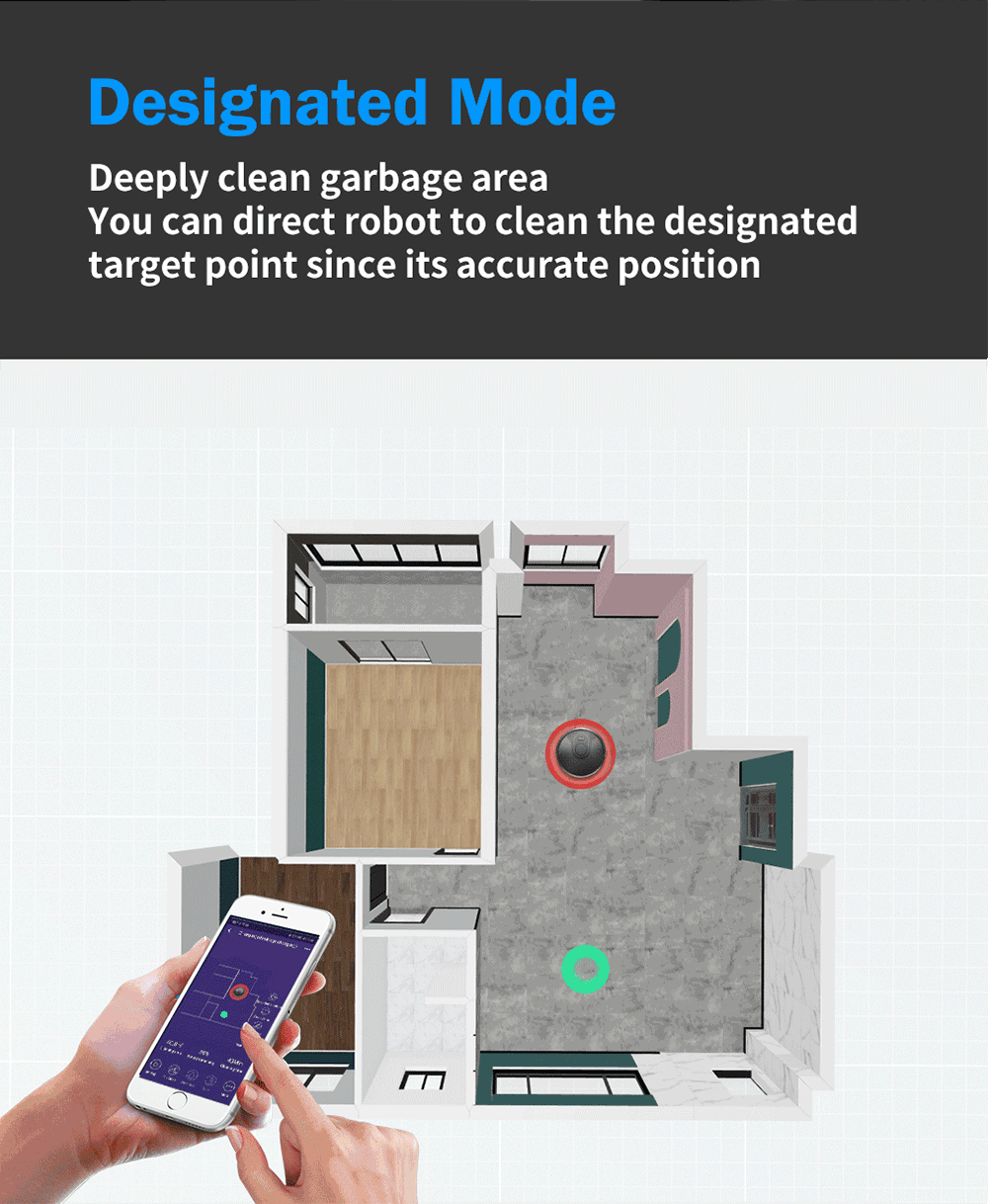 ABIR X6 Robot Vacuum Cleaner, Visual Navigation,APP Virtual Barrier,Breakpoint Continuous Cleaning,Draw Cleaning Area On Map