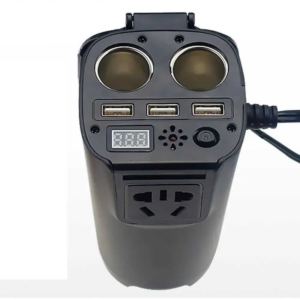 

Real-time Monitoring Battery Health Filling Cup Type Car Inverter Household Power Converter Multi-function Socket Charger