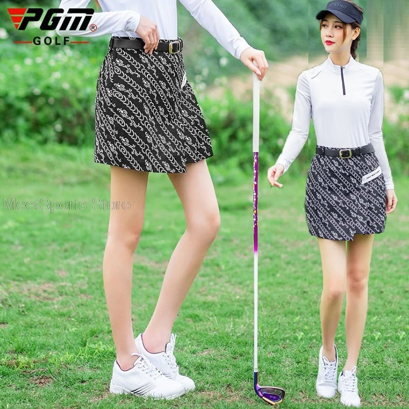 

Pgm Short Skirt For Golf Ladies Summer Leisure Sports Skirts Women Tennis Badminton Shorts Printed Slim Fit Skorts Pantskirt