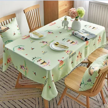 

Green Coffee Table Lovely Ice Cream Patterns Rectangular Tablecloth TV Cabinet for Living Room Kid's Room ZB-HM346#30