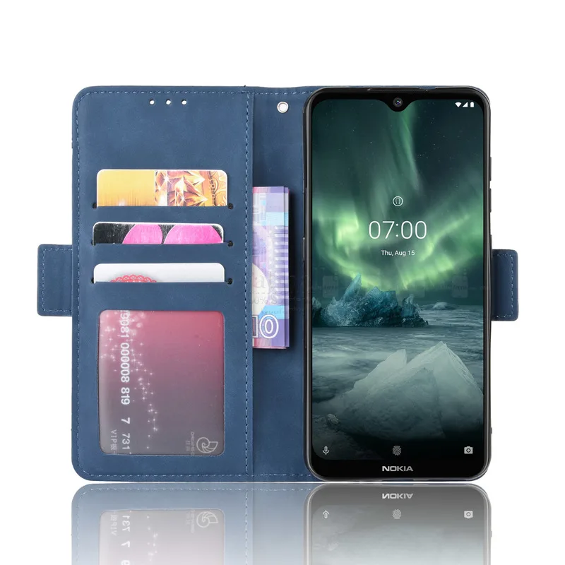 Чехол-бумажник для Nokia 7,2 с магнитной книгой, откидная крышка для Nokia 6,2 отделение для фото и карточек, роскошные кожаные чехлы для мобильных телефонов