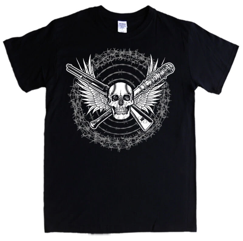 

Walking Dead T-Shirt Negan Baseball Bat Saviors Saviours S- 5xl Mens Ladies Kids