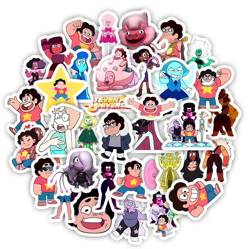 

50pcs Steven Universe Laptop Toys Stickers Cartoon Pvc Waterproof Sticker For Luggage Laptop Bicycle Motorcycle Notebook