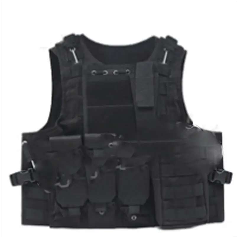 Black Разгрузочный Страйкбол Тактический Жилет Molle Жилет защитные пластины colete USMC солдат боевой жилет армейский Военный камуфляж Перевозчик - Цвет: Black