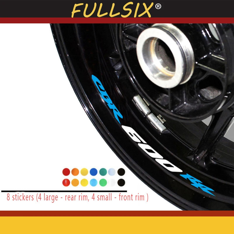 

Motorcycle wheel stickers car Accessories Reflective decorative rim interior side decals For Honda CBR600RR cbr 600 rr