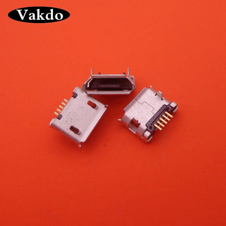 100 шт./лот, разъем micro usb, разъем для мобильного телефона, планшета, зарядное устройство, разъем для зарядки, печатная плата v8 mini usb разъем