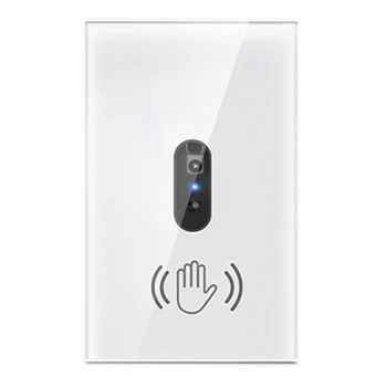 

Smart Wall Light Infrared Sensor Switch Glass Sn Panel on Off 90-264V 10A Electrical Power No Need to Press US Plug