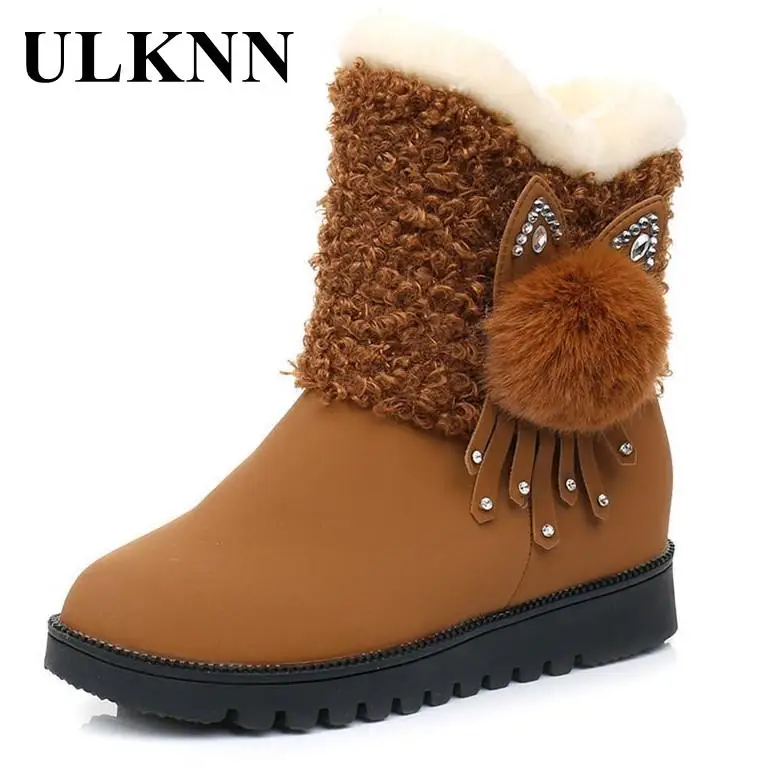 Girl Winter Cotton Shoes 2023 Students Keep Warm Snow Boots Children Primary School Velvet Girls Warm Boots Size 32-40