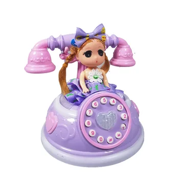

Simulation Phone Princess Toy With Music Electronic Voice Wheel Phone Puzzle Early Education 3-6 Years Old Simulation Phone Toy