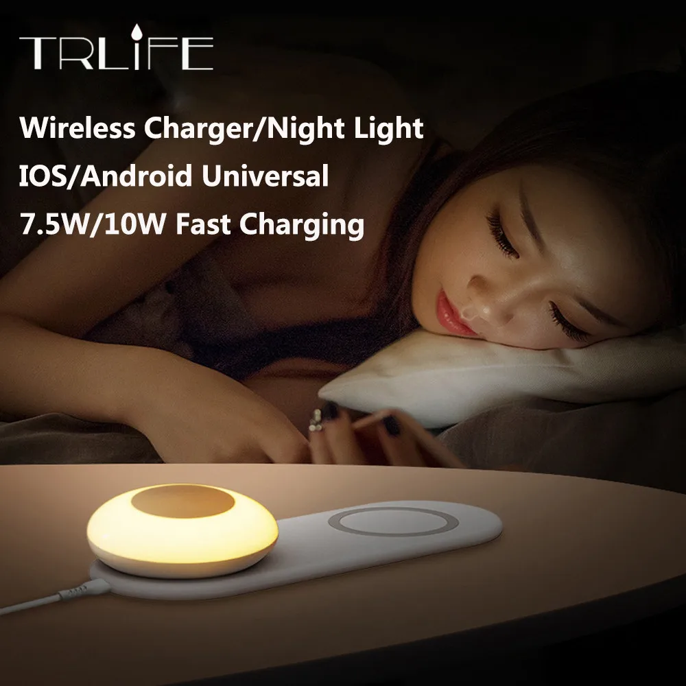 

Wireless Night Light Charger Angel Wings with LED Magnetic Attraction USB Fast Charging For iPhone Samsung Huawei Xiaomi Phone