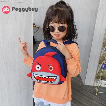 

2019 new Girls Small Cute Cartoon Kids Backpack Animal Shark Kindergarten anti-lost Children Boy Girls Mini School Shoulder Bags