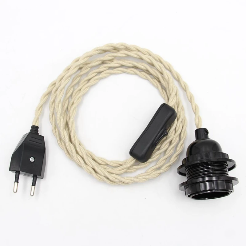 E27 fittings with  vintage cords