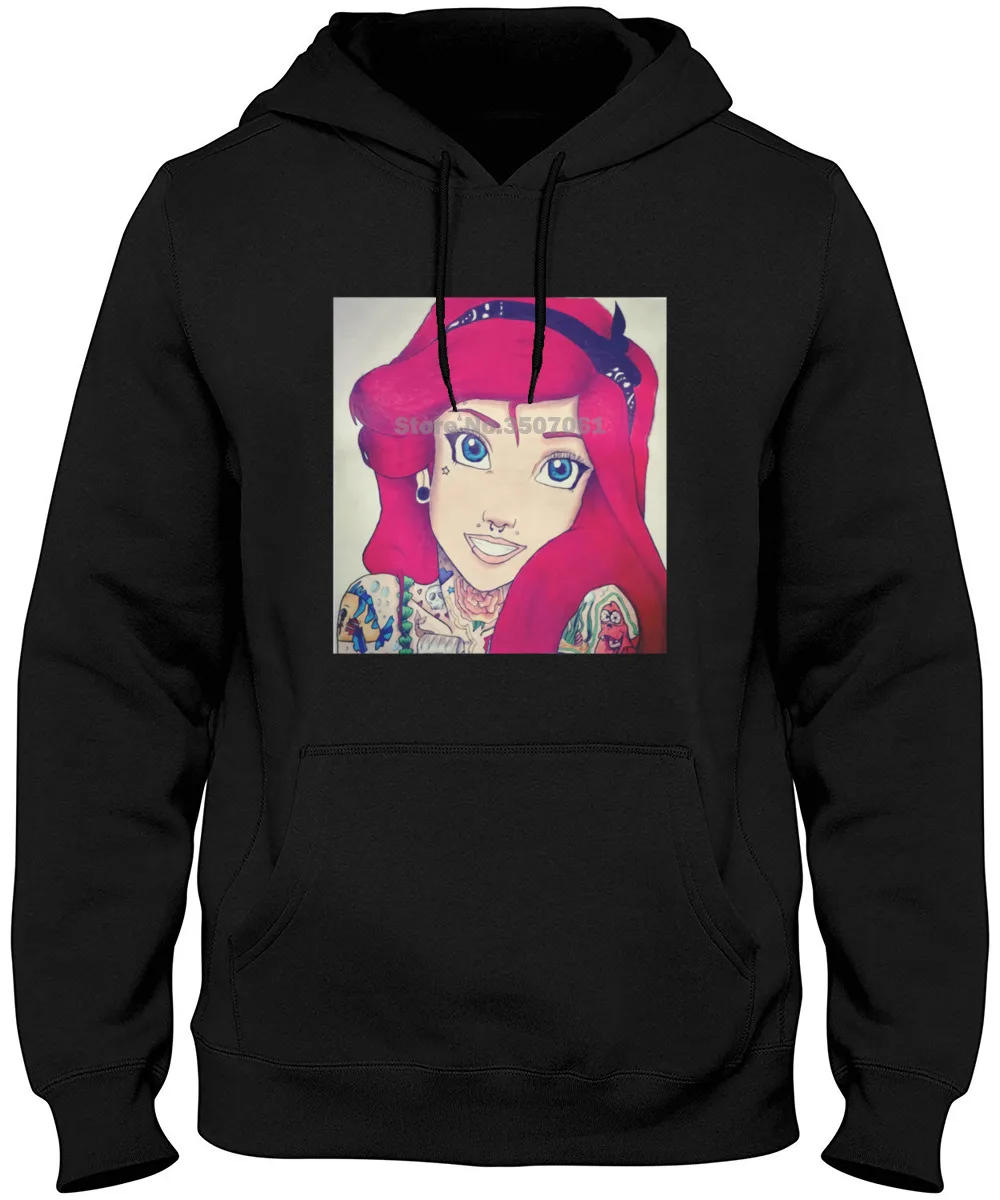 

Punk Princess Ariel Piercing Tattoo Men Women Unisex 499 Personality Women's Hoodies & Sweatshirts
