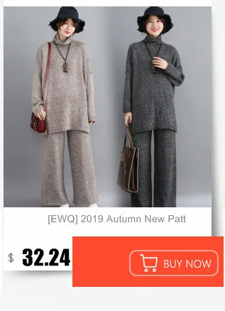 [EWQ] осенне-зимнее Новое клетчатое винтажное Свободное длинное шерстяное пальто с v-образным вырезом и длинным рукавом хит цветов AH639
