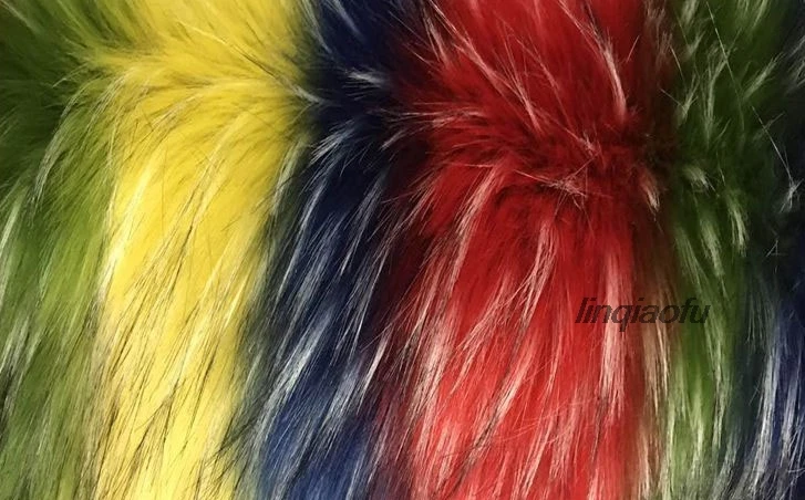 

Color imitation raccoon hair imitation artificial fox fur autumn and winter fashion fur collar fur fabric Clothing fabric