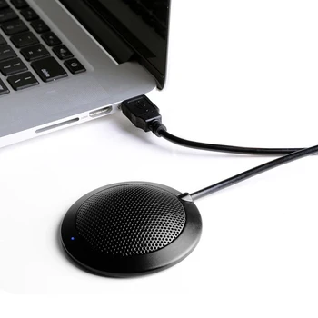 

Stereo Conference Microphone Condense Portable Recording Omnidirectional Plug And Play Computer Multi Purpose Studio USB Plug