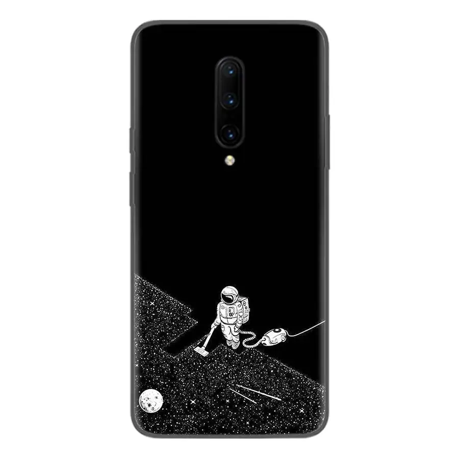 Космическая Луна милые кошки черный Coque чехол для телефона Oneplus 1+ 7 Pro 6 6T 5T 3 3T 7Pro художественный Подарочный узор индивидуальная Обложка Мода - Цвет: BA174-4