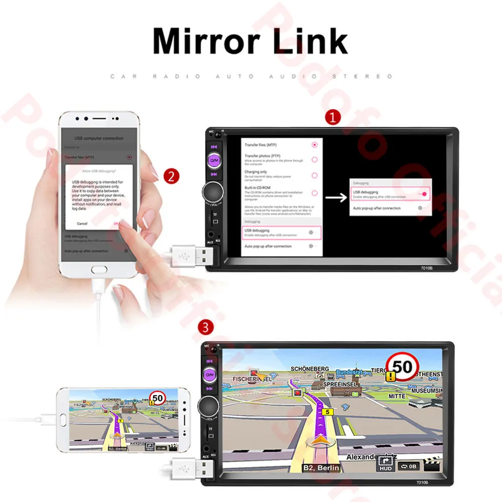 Продажа Podofo 2Din Android автомобильный Радио мультимедийный плеер ram 2G + rom 32G font b gps b font Навигация BT FM WiFi без dvd 2 DIN Радио Для VW Nissan Kia