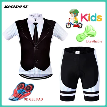 

MAKOSHARK Children Riding Clothes Quick Drying Summer Short Sleeved Uniform Road Bike Racing Wear Cycling Clothing Team Sets