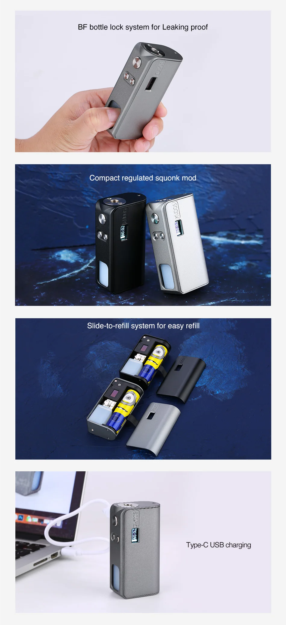 Hippovape Kudos 80W Squonker MOD
