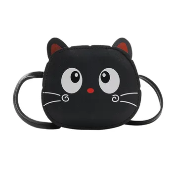 

Cute Children's Solid Color Shoulder Bag Zipper Leather Messenger Bags Simple Design Crossbody Bags Bolsa de ombro das mulheres