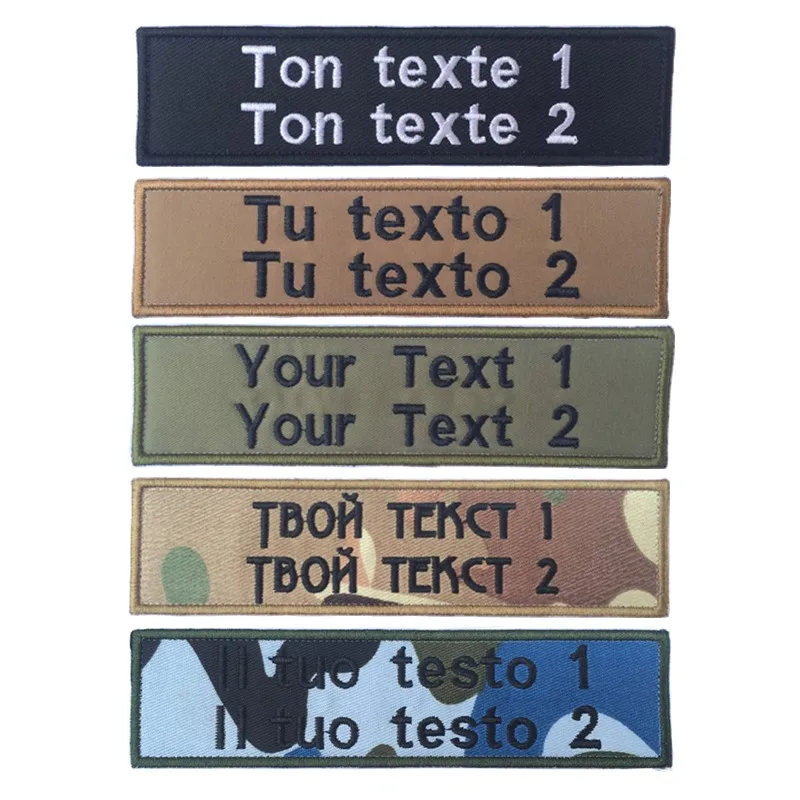 Индивидуальная именная нашивка вышитая застежка-липучка с застежкой-крючком для