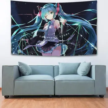 

Hatsune Miku Painting Tapestry 3D Printing Tapestrying Rectangular Home Decor Wall Hanging 04
