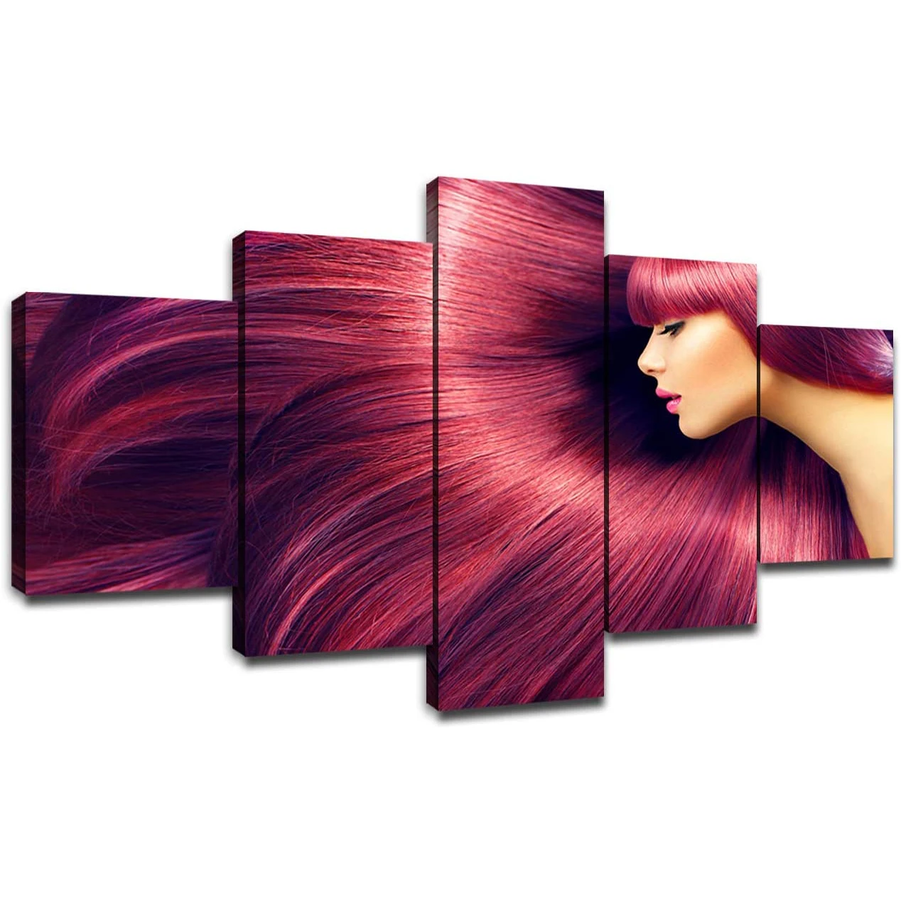 

No Framed Canvas 5Pcs Hair Salon Beauty Modular Wall Art Posters Pictures Paintings Home Decor for Living Room Decoration