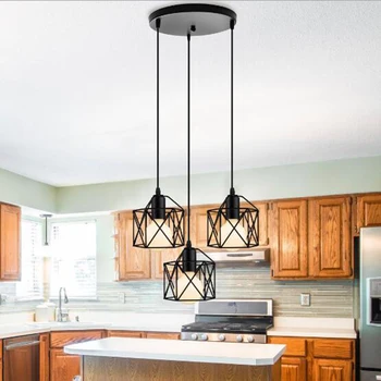 

Retro wrought iron Chandeliers E27 Edison bulbs lustres restaurant Industrial chandelierliving dining room lighting fixture