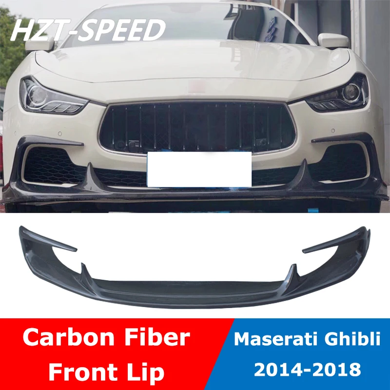 

GHIBLI Carbon Fiber Front Shovel Chin Bumper Lip Spoiler Diffuser For Maserati GHIBLI 2014-2018