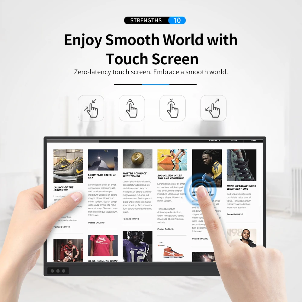 T-bao портативный монитор 1920x1080 HD ips 15,6-дюймовый дисплей сенсорный экран монитор 8000 мАч аккумуляторная батарея с кожаным чехлом