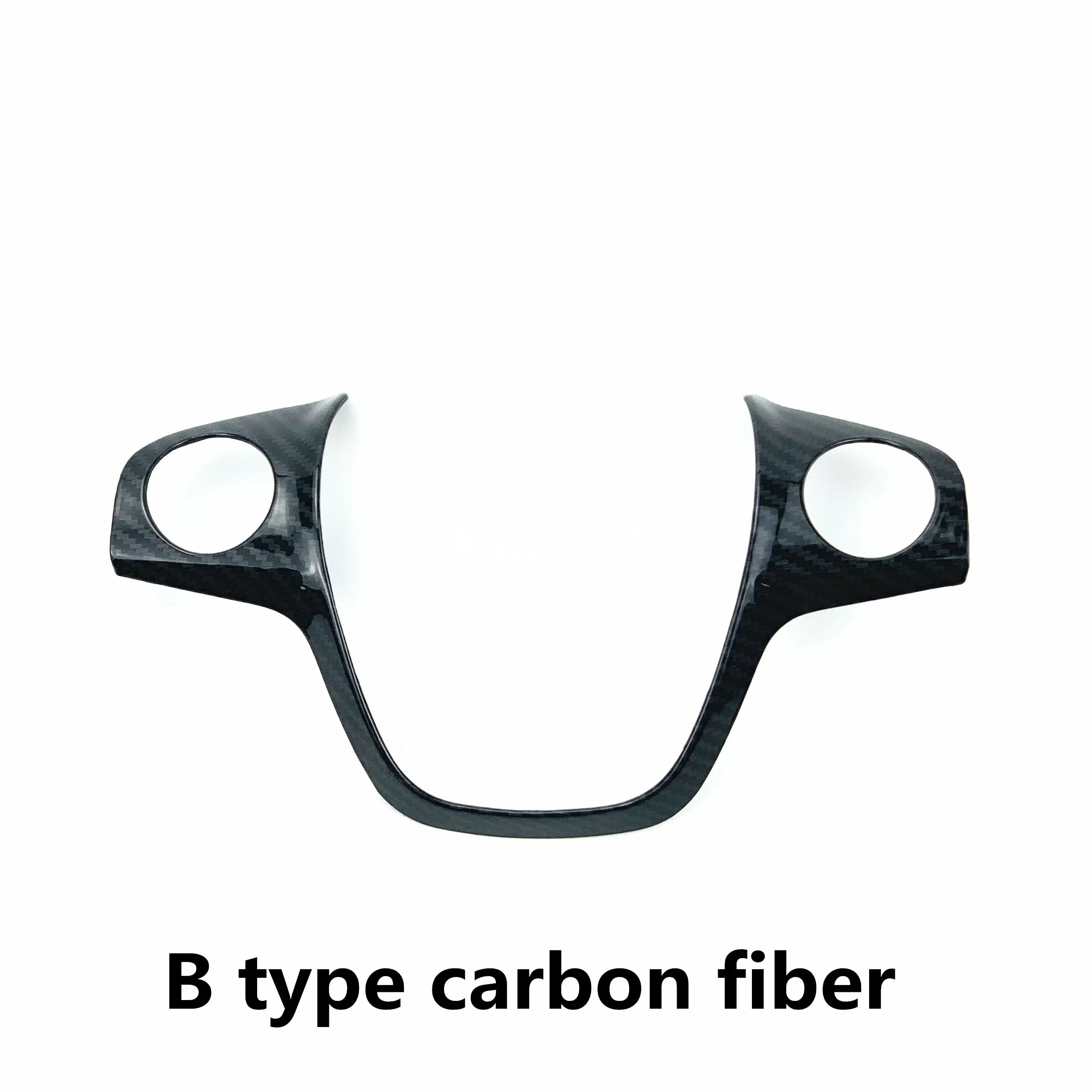 B Type carbon fiber ABS Car sticker Chrome trim steering wheel paillette cover case for Ford Focus 3 mk3 2012-/KUGA 2013- auto accessories - Название цвета: B Type carbon fiber