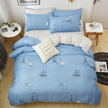 

microfiber fabric Kid Child Teen Boy Girl Bedding Linen Set bed sheet pillowcase & duvet cover set No quilt